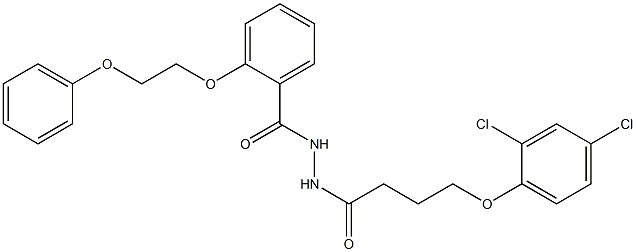 N'-[4-(2,4-dichlorophenoxy)butanoyl]-2-(2-phenoxyethoxy)benzohydrazide Structure