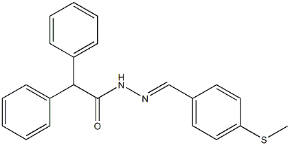 N'-{(E)-[4-(methylsulfanyl)phenyl]methylidene}-2,2-diphenylacetohydrazide Struktur