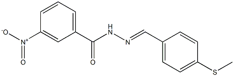 N'-{(E)-[4-(methylsulfanyl)phenyl]methylidene}-3-nitrobenzohydrazide Struktur