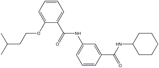 N-{3-[(cyclohexylamino)carbonyl]phenyl}-2-(isopentyloxy)benzamide Structure