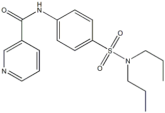 N-{4-[(dipropylamino)sulfonyl]phenyl}nicotinamide,,结构式