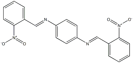 N-[(E)-(2-nitrophenyl)methylidene]-N-(4-{[(E)-(2-nitrophenyl)methylidene]amino}phenyl)amine Structure