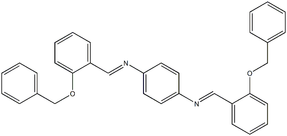 N-{(E)-[2-(benzyloxy)phenyl]methylidene}-N-[4-({(E)-[2-(benzyloxy)phenyl]methylidene}amino)phenyl]amine Structure