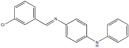 N-(4-anilinophenyl)-N-[(E)-(3-chlorophenyl)methylidene]amine 结构式