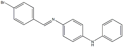 N-(4-anilinophenyl)-N-[(E)-(4-bromophenyl)methylidene]amine Structure