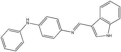 N-(4-anilinophenyl)-N-[(E)-1H-indol-3-ylmethylidene]amine Structure