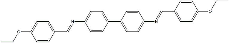 N-[(E)-(4-ethoxyphenyl)methylidene]-N-(4'-{[(E)-(4-ethoxyphenyl)methylidene]amino}[1,1'-biphenyl]-4-yl)amine 化学構造式