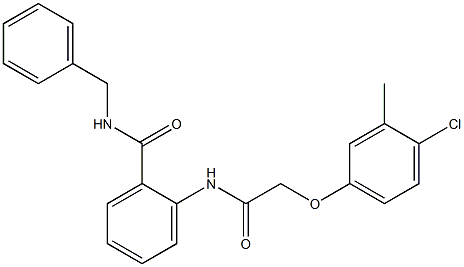 N-benzyl-2-{[2-(4-chloro-3-methylphenoxy)acetyl]amino}benzamide Struktur