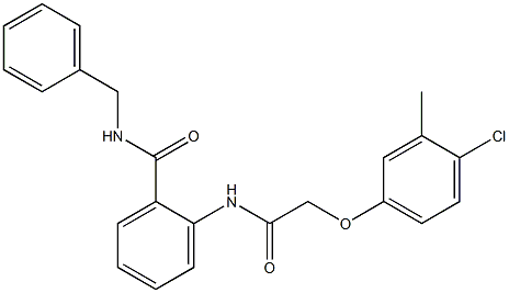 N-benzyl-2-{[2-(4-chloro-3-methylphenoxy)acetyl]amino}benzamide 化学構造式