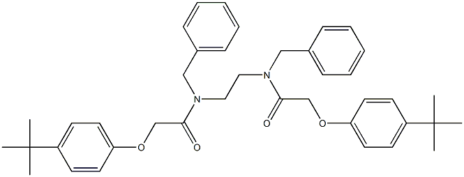 N-benzyl-N-[2-(benzyl{2-[4-(tert-butyl)phenoxy]acetyl}amino)ethyl]-2-[4-(tert-butyl)phenoxy]acetamide Structure