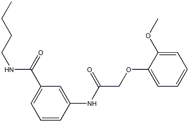 N-butyl-3-{[2-(2-methoxyphenoxy)acetyl]amino}benzamide Structure