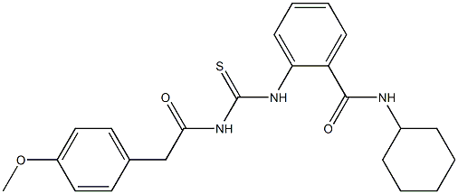  N-cyclohexyl-2-[({[2-(4-methoxyphenyl)acetyl]amino}carbothioyl)amino]benzamide