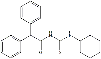 N-cyclohexyl-N'-(2,2-diphenylacetyl)thiourea Structure