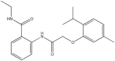 N-ethyl-2-{[2-(2-isopropyl-5-methylphenoxy)acetyl]amino}benzamide Structure