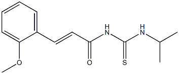 N-isopropyl-N'-[(E)-3-(2-methoxyphenyl)-2-propenoyl]thiourea,,结构式