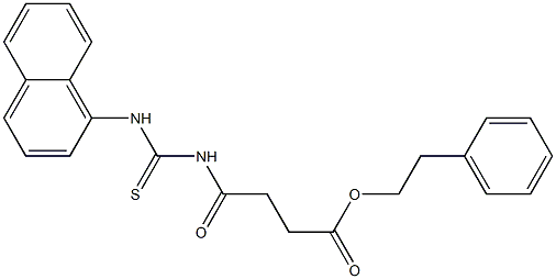 phenethyl 4-{[(1-naphthylamino)carbothioyl]amino}-4-oxobutanoate Structure