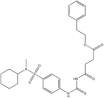  phenethyl 4-{[(4-{[cyclohexyl(methyl)amino]sulfonyl}anilino)carbothioyl]amino}-4-oxobutanoate