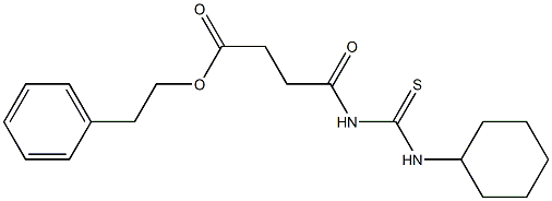 phenethyl 4-{[(cyclohexylamino)carbothioyl]amino}-4-oxobutanoate Structure