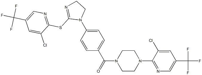 {4-[3-chloro-5-(trifluoromethyl)-2-pyridinyl]piperazino}[4-(2-{[3-chloro-5-(trifluoromethyl)-2-pyridinyl]sulfanyl}-4,5-dihydro-1H-imidazol-1-yl)phenyl]methanone