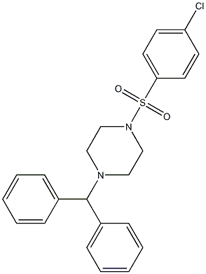 1-benzhydryl-4-[(4-chlorophenyl)sulfonyl]piperazine,,结构式