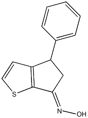 4-phenyl-4,5-dihydro-6H-cyclopenta[b]thiophen-6-one oxime,,结构式