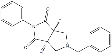 (3aR,6aS)-5-benzyl-2-phenyltetrahydropyrrolo[3,4-c]pyrrole-1,3(2H,3aH)-dione,,结构式