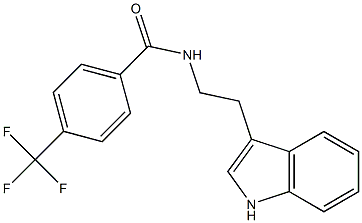 N-[2-(1H-indol-3-yl)ethyl]-4-(trifluoromethyl)benzenecarboxamide,,结构式