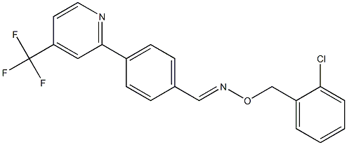 4-[4-(trifluoromethyl)-2-pyridinyl]benzenecarbaldehyde O-(2-chlorobenzyl)oxime,,结构式