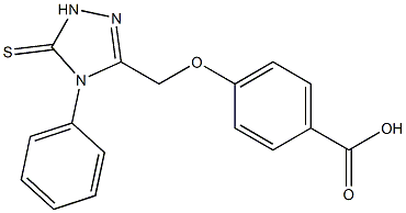 4-[(4-phenyl-5-thioxo-4,5-dihydro-1H-1,2,4-triazol-3-yl)methoxy]benzenecarboxylic acid 结构式