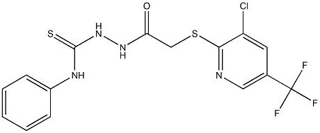 2-(2-{[3-chloro-5-(trifluoromethyl)-2-pyridinyl]sulfanyl}acetyl)-N-phenyl-1-hydrazinecarbothioamide