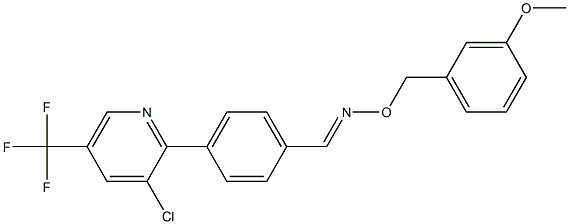 4-[3-chloro-5-(trifluoromethyl)-2-pyridinyl]benzenecarbaldehyde O-(3-methoxybenzyl)oxime|