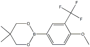 2-[4-Methoxy-3-(trifluoromethyl)phenyl]-5,5-dimethyl-1,3,2-dioxaborinane 化学構造式