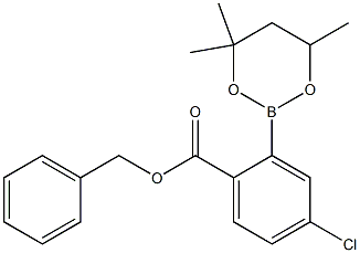 Benzyl 4-chloro-2-(4,4,6-trimethyl-1,3,2-dioxaborinan-2-yl)benzoate Struktur