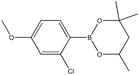 2-(2-Chloro-4-methoxyphenyl)-4,4,6-trimethyl-1,3,2-dioxaborinane Structure