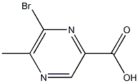 6-bromo-5-methylpyrazine-2-carboxylic acid Structure