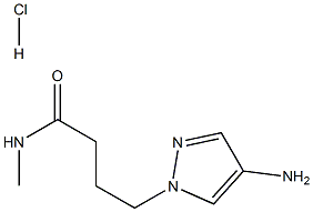 4-(4-amino-1H-pyrazol-1-yl)-N-methylbutanamide hydrochloride,,结构式