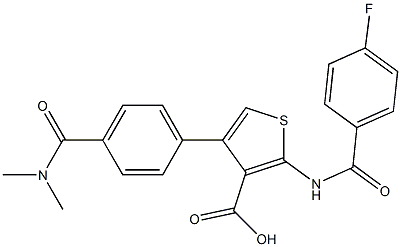 4-(4-Dimethylcarbamoyl-phenyl)-2-(4-fluoro-benzoylamino)-thiophene-3-carboxylic acid