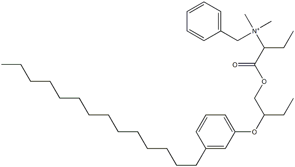 N,N-Dimethyl-N-benzyl-N-[1-[[2-(3-tetradecylphenyloxy)butyl]oxycarbonyl]propyl]aminium Struktur