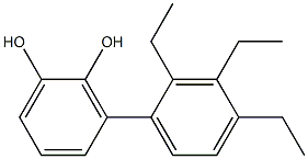 3-(2,3,4-Triethylphenyl)benzene-1,2-diol Structure