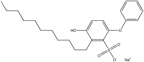 4-Hydroxy-3-undecyl[oxybisbenzene]-2-sulfonic acid sodium salt 结构式