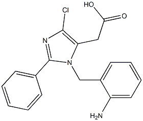 4-Chloro-1-(2-aminobenzyl)-2-(phenyl)-1H-imidazole-5-acetic acid,,结构式