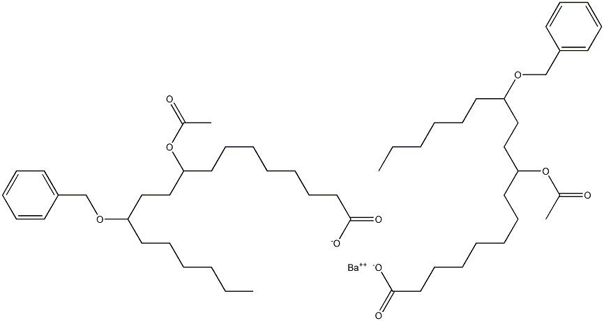 Bis(12-benzyloxy-9-acetyloxystearic acid)barium salt Structure