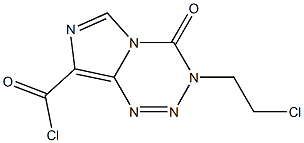 3-(2-Chloroethyl)-3,4-dihydro-4-oxoimidazo[5,1-d]-1,2,3,5-tetrazine-8-carboxylic acid chloride Struktur