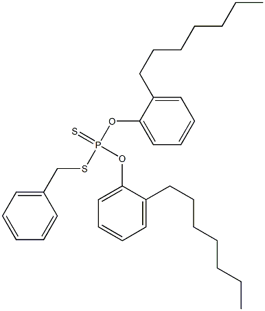 Dithiophosphoric acid O,O-bis(2-heptylphenyl)S-benzyl ester Structure