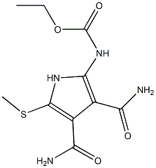 2-[(Ethoxycarbonyl)amino]-5-[methylthio]-1H-pyrrole-3,4-dicarboxamide