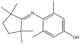 4-[(2,2,5,5-Tetramethylcyclopentylidene)amino]-3,5-dimethylphenol Struktur