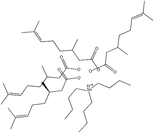 (R)-3,7-Dimethyl-6-octenoic acid tributyltin(IV) salt,,结构式