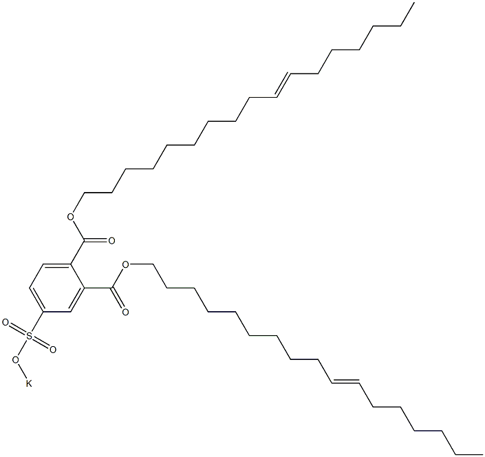 4-(Potassiosulfo)phthalic acid di(10-heptadecenyl) ester Struktur