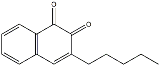 3-ペンチル-1,2-ナフトキノン 化学構造式