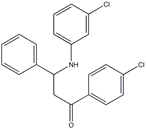 1-(4-Chlorophenyl)-3-(phenyl)-3-[(3-chlorophenyl)amino]propan-1-one,,结构式